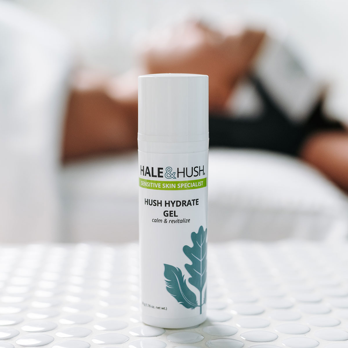  Hale & Hush Sensitive Skin Hydrate Gel pump bottle close up